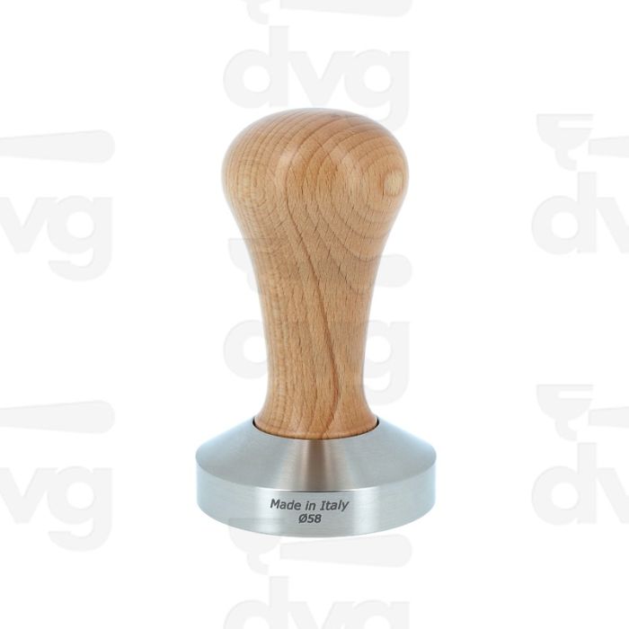 Pressino Legno Faggio CLASS base inox d. 53/58 mm. fondo piatto